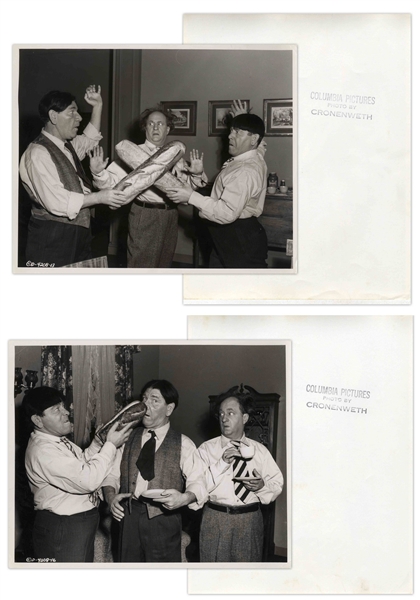 Lot of Twenty 10 x 8 Glossy Photos Featuring Shemp, From Various Three Stooges Films -- Very Good Condition